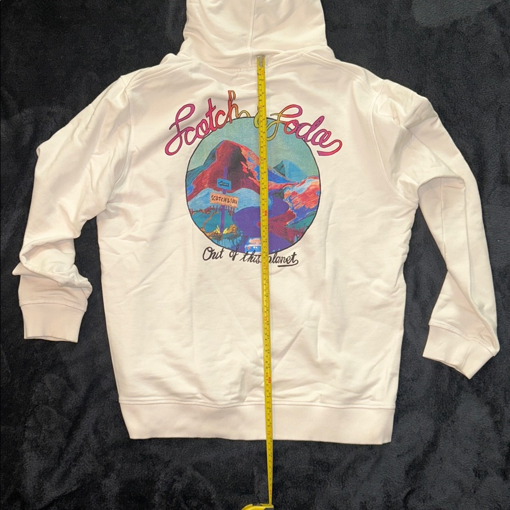 Scotch & Soda Amsterdam Graphic Hoodie Off-White XL - Picture 10 of 10